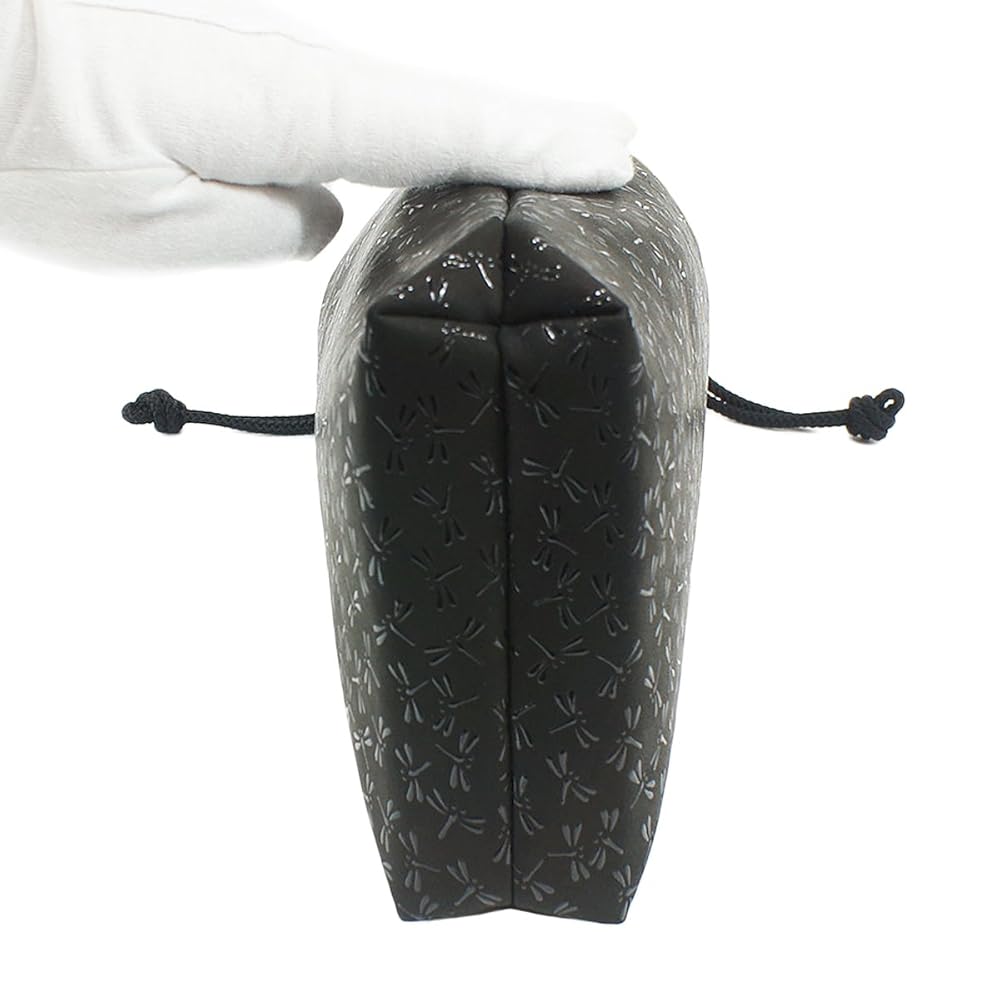 印傳屋 INDEN-YA 合切袋 巾着 鹿革 黒地 漆黒 楽天市場】【3日間限定 最大52倍】 ノベルティ付 印傳屋 巾着袋